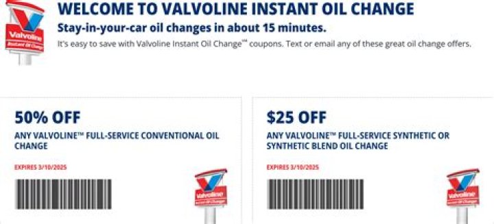 Valvoline Coupons & Deals: Save on Oil Changes & More!